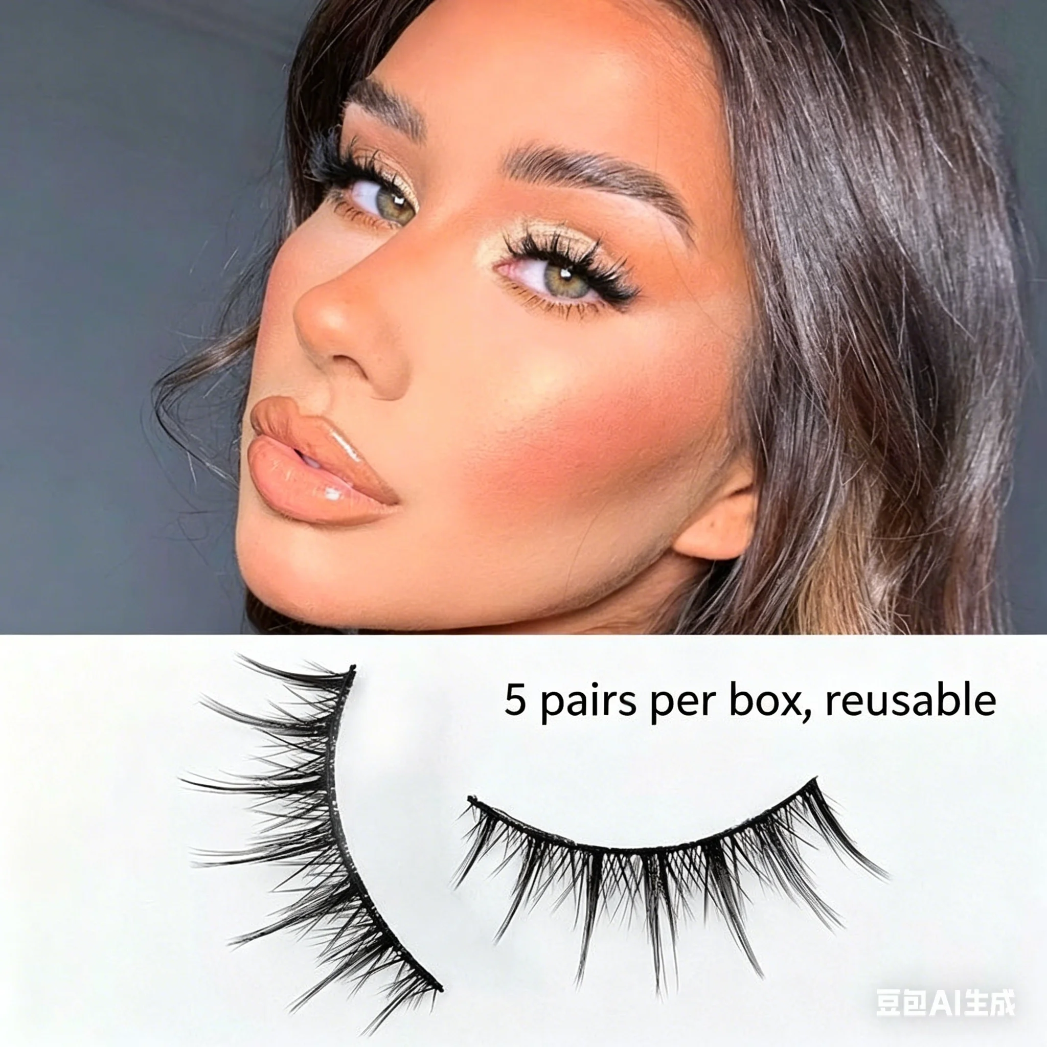 Party Wedding Cat Eye Mink False Eyelashes Fluffy Wispy Natural Thick Winged Eye Makeup Cosmetics