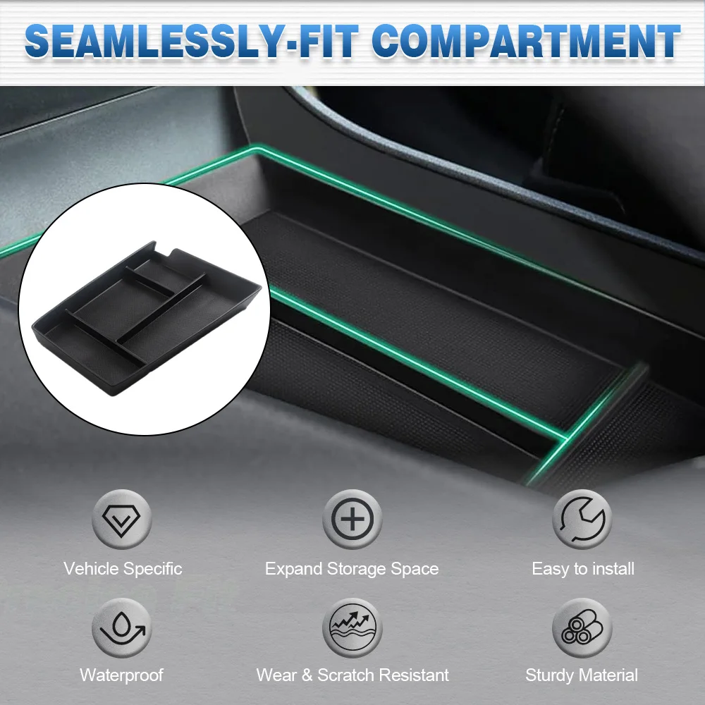 

For Toyota bZ4X Subaru Solterra 2022 2023 2024 2025 Car Center Console Storage Box Central Control Lower Organizers Tray LHD