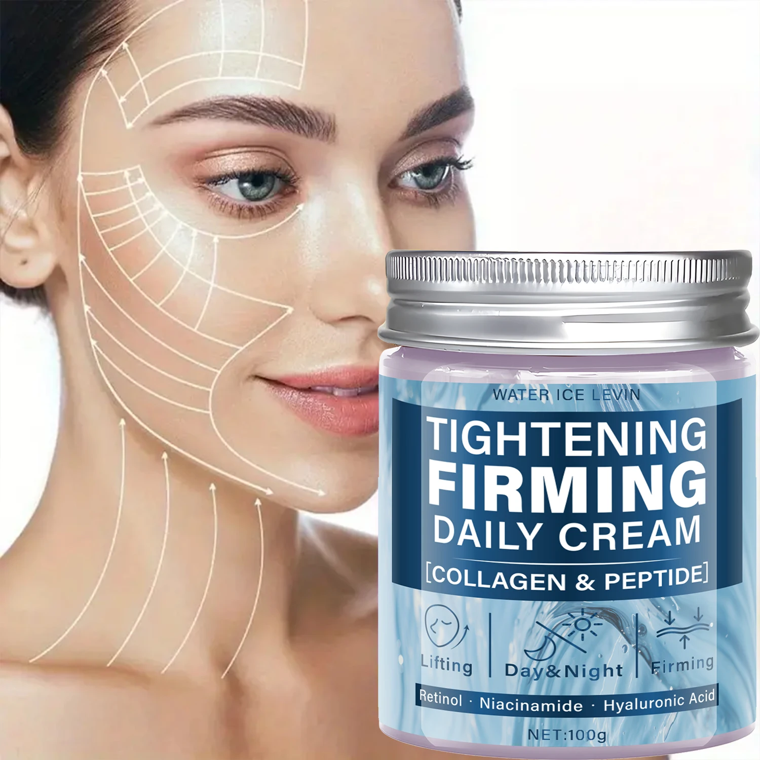 Kollagen- und Peptidstraffung, straffende Alltagscreme mit Retinol und Niacinamid zum Straffen