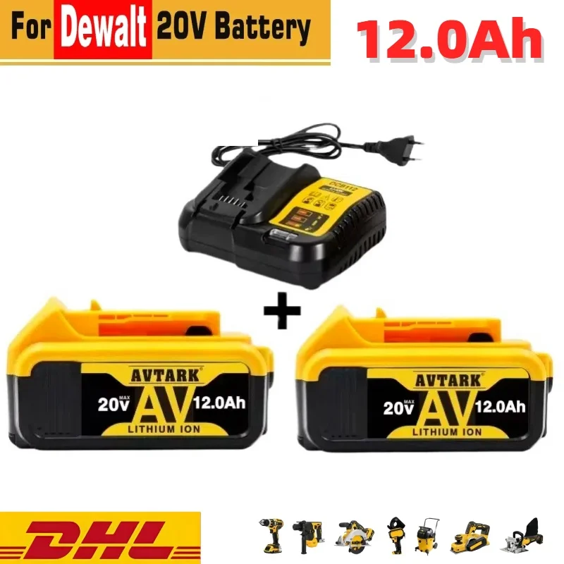 For Dewalt 20V 12mAH lithium battery charge Hand drill electric wrench electric hammer angle grinder tool general accessories