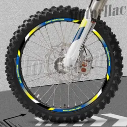 Pegatina reflectante para llanta de rueda de motocicleta, calcomanía a rayas, accesorios para Husqvarna 701 TC 125 250 FC450 FC250 FC350 FE TE