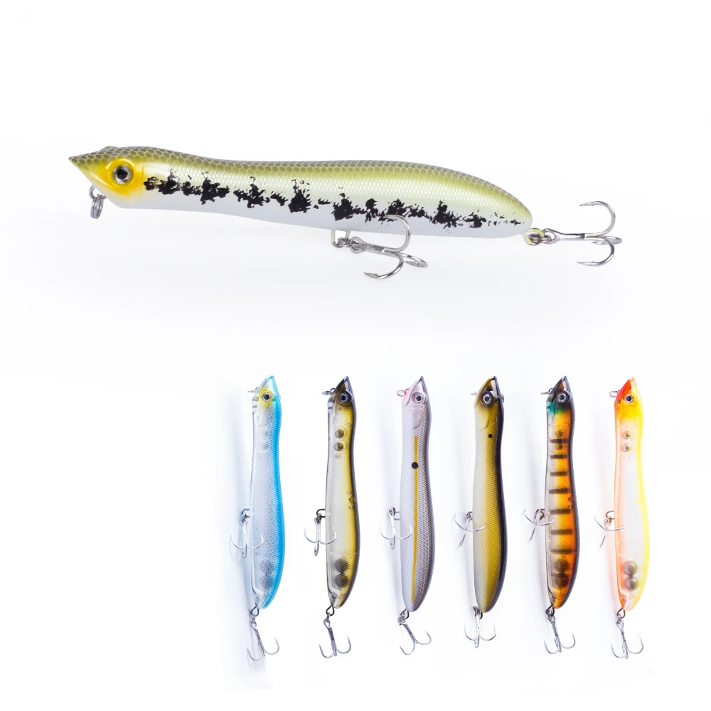 

Hard Plastic Popper Snakehead Topwater Fishing Lures Float High Quality Artificial Hard Bait Walk the Dog Rattle Wobble Bass