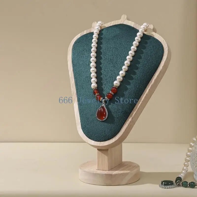 

F2TD Многофункциональная деревянная выставочная витрина ожерелья для хранения и организации ювелирных изделий