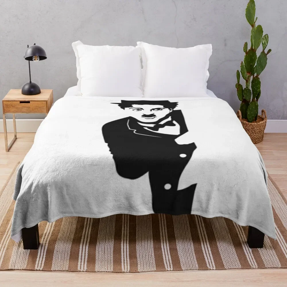 

charlie chaplin art concept humor Throw Blanket Cozy Microfiber Throw Blanket for Home Bedroom