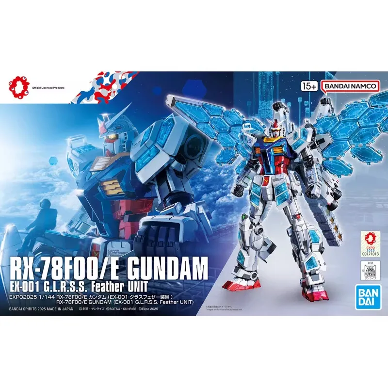 Bandai Genuino RX78F00/E GUNDAM EX001 GLRSS Piuma UNIT 1/144 Anime Action Figure Robot Modello di Montaggio Giocattolo Regalo Per Bambini