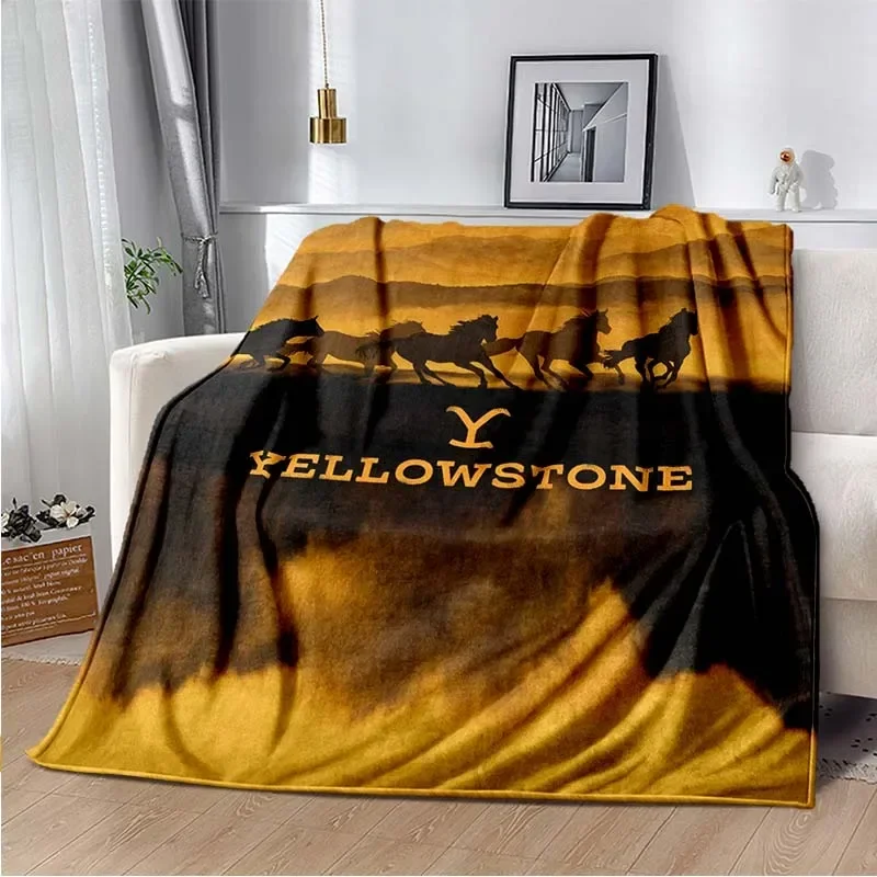 Yellowstone Warm Blanket for Living Room Bedroom Bed Sofa Couch Office Gifts Flannel Throw Blankets