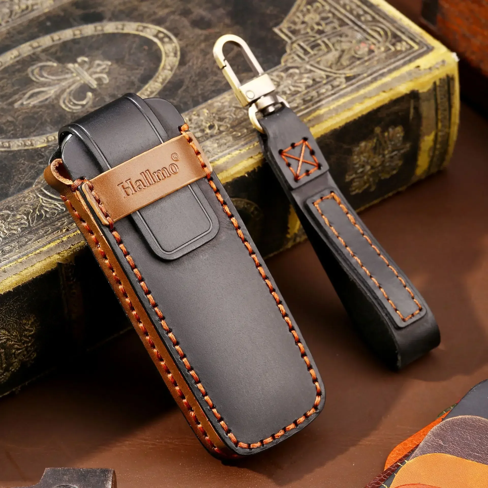 Leather Car Key Case Fob Cover For Wey Coffee 01 Tank Tank300 TANK 300 500 Keychain Accessories