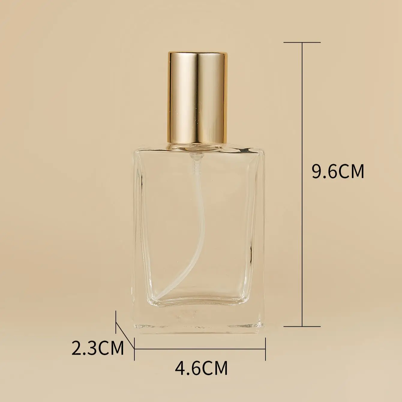 30ml Screw Square Glass Spray Qerfume Dispenser Cosmetic Packaging Empty Bottle Liquid Pressing Sprinkler Perfume Bottle