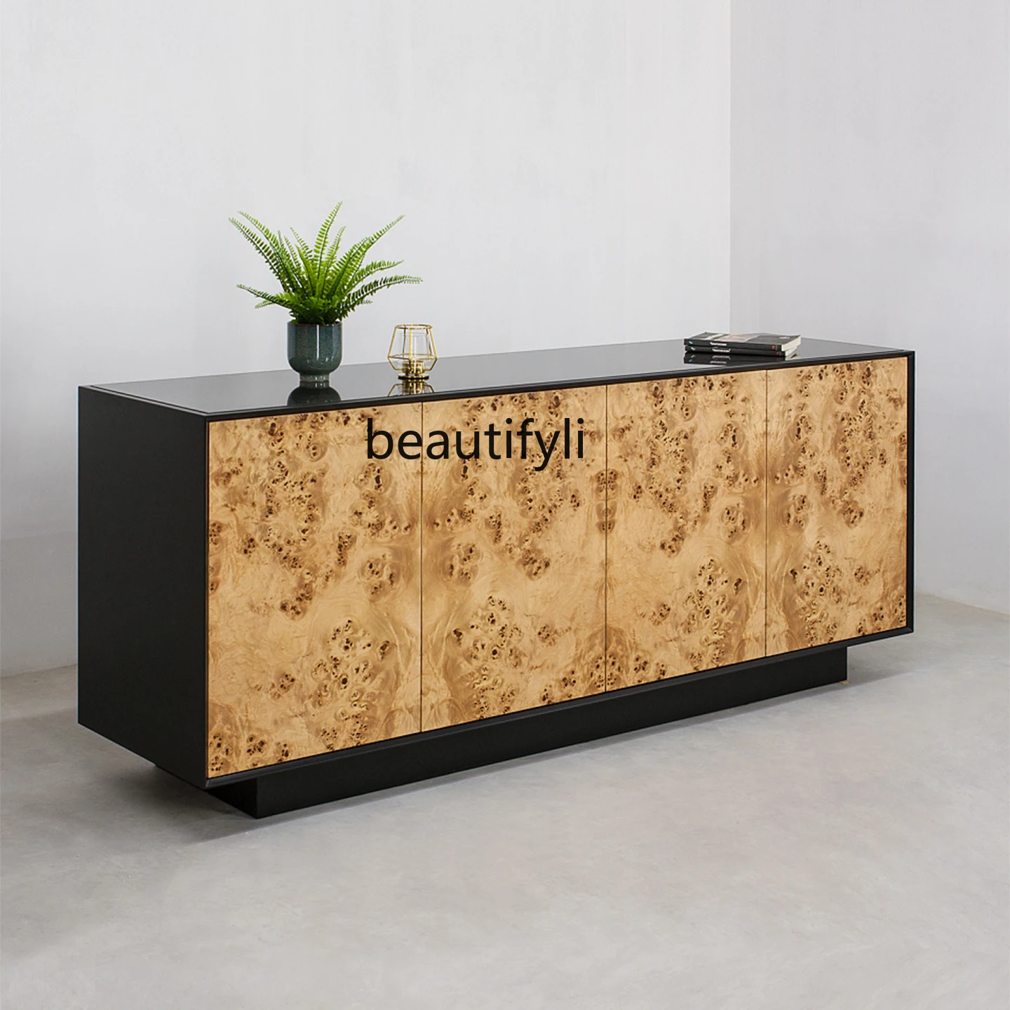 

French Retro Sideboard Solid Wood Storage Wall Cabinet