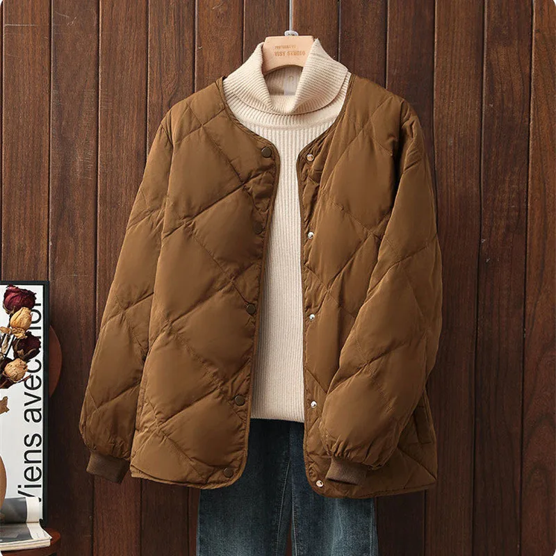 2024 New Autumn Winter Cotton Jacket Women Fashion Lightweight Soft Cotton Coat Cold Proof Warm Casual Outerwear Parka Female