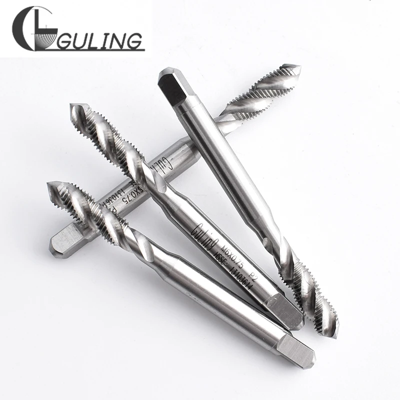 GULING 1PCS HSSE-M35 JIS Standard Spiral Fluted Tap M1.1-M7.5 Machine Screw Fine Thread Taps Without/TIN/TC50/TICN Coating