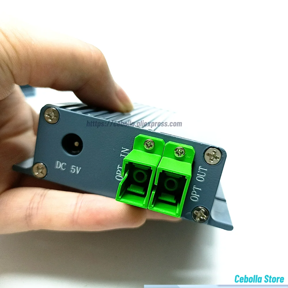 FTTH CATV ตัวรับสัญญาณแสงไฟเบอร์ระดับสูง WDM Converter Duplex Connector Mini โหมด 2 เอาต์พุต RF นิ้ว