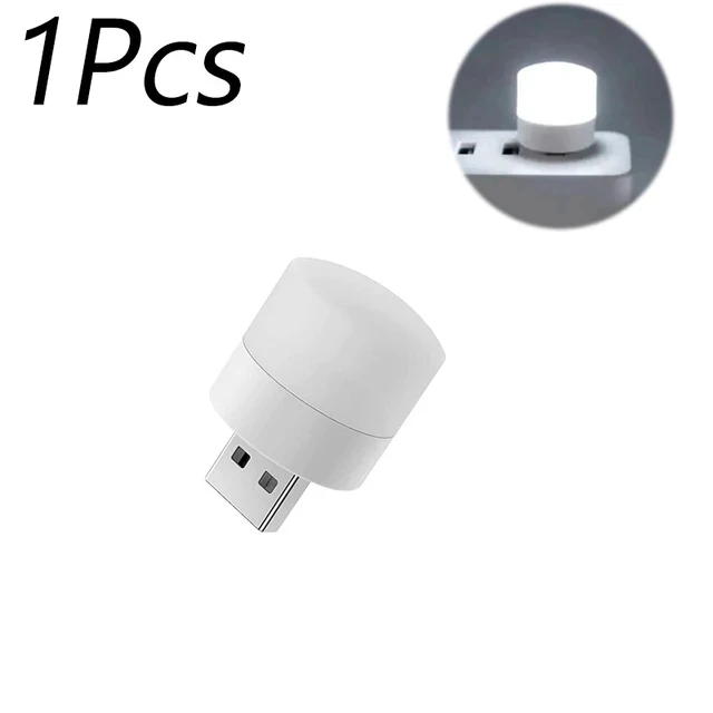 10/1 STKS USB Nachtlampje Mini LED Nachtlampje USB Plug Lamp Power Bank Opladen USB Boek Lichten Ronde Lezen Oogbescherming Lamp