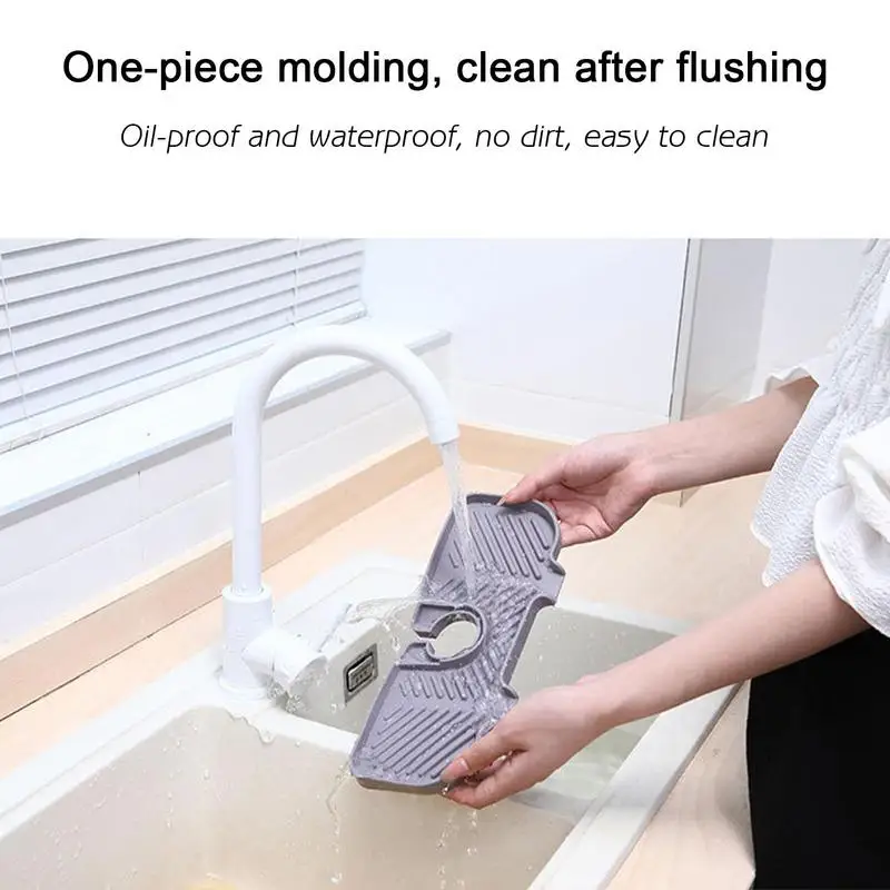 Kitchen Sink Faucet Mat Water Splash Guard Splash Guard Faucet Splash Catcher Deflector Under The Faucet Keep Kitchen And