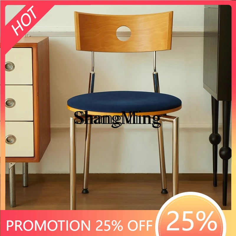 

SM new high-end living room home chair simple stainless steel dining chair new casual chair