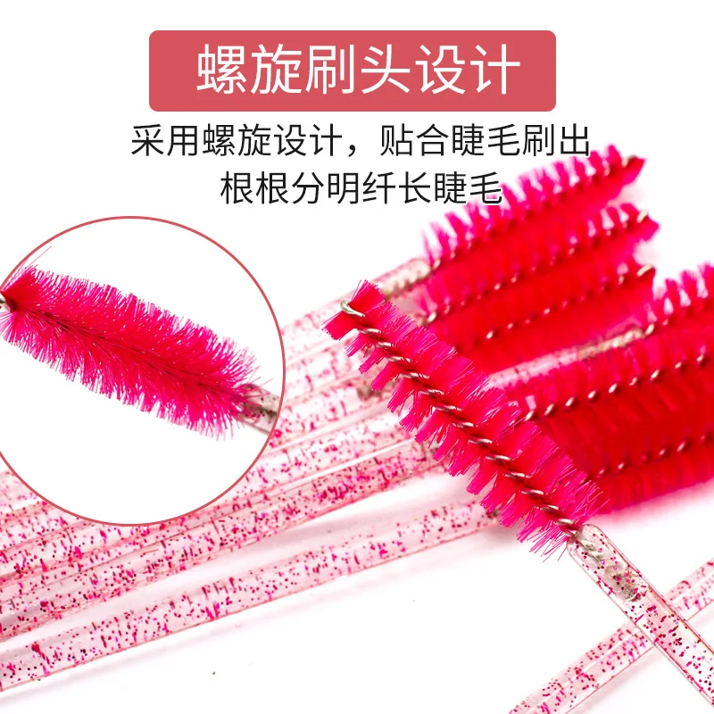 50pcs Disposable Mascara Wands Crystal Mascara Wand Eyelash Brush Applicator for Women EyeLash Extension Supplies