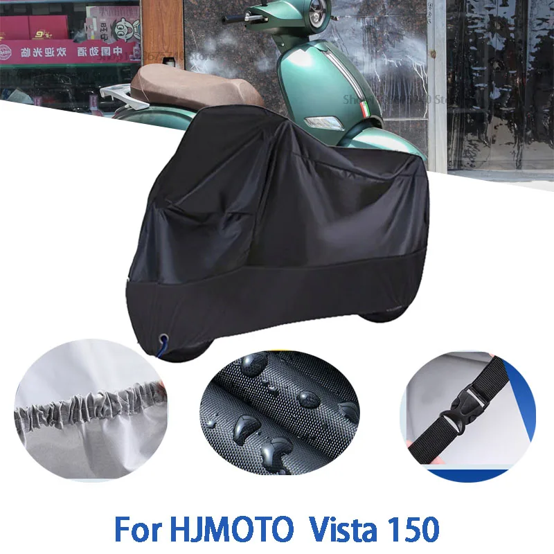 

Motorcycle Full Covers For HJMOTO Vista 150 Car Outdoors Sun Protection Dust No Ear Thickened Oxford Clothcover Accessories