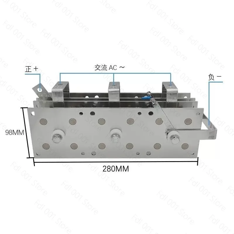 Gas protection welding charger rectifier bridge UDQ200A 120*120 two pieces