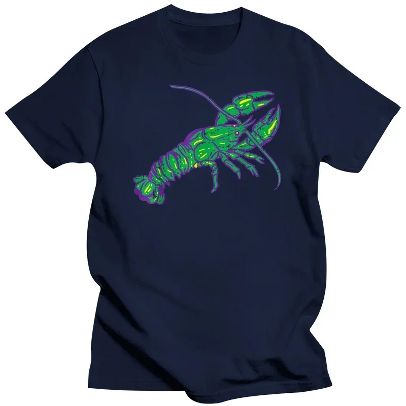 Men Europe T Shirt Coupons Fashionable Cotton Crawfish Lobster Green Funny Mardi Gras Carnival T-Shirt   harajuku