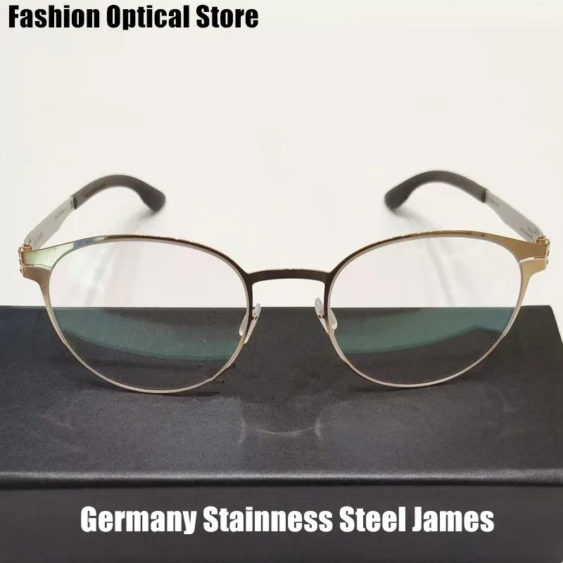 

Germany Brand Classic Round Glasses Frame Men Women Ultralight Thin Eyeglasses Fashion Designer Handmade Eyewear Spectacles Gafa