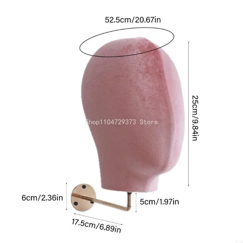 

Женский розовый тканевый чехол, настенный манекен, голова, парик и шляпа, дисплей, салонный инструмент для укладки, аксессуары для укладки