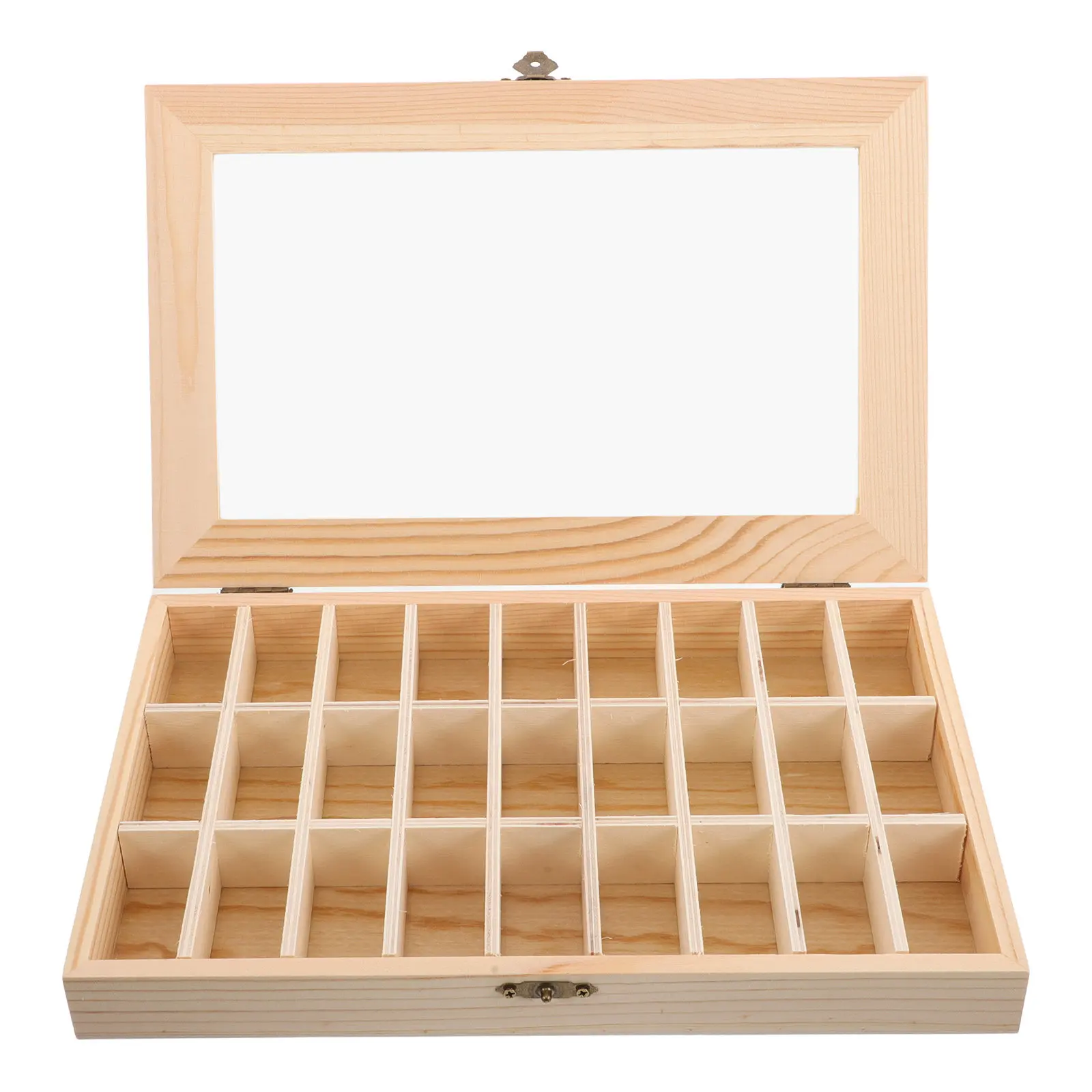 

Wooden Rock Collection Display Case Crystal Mineral Specimen Organizer For Gemstone Geology Education Museum Collection