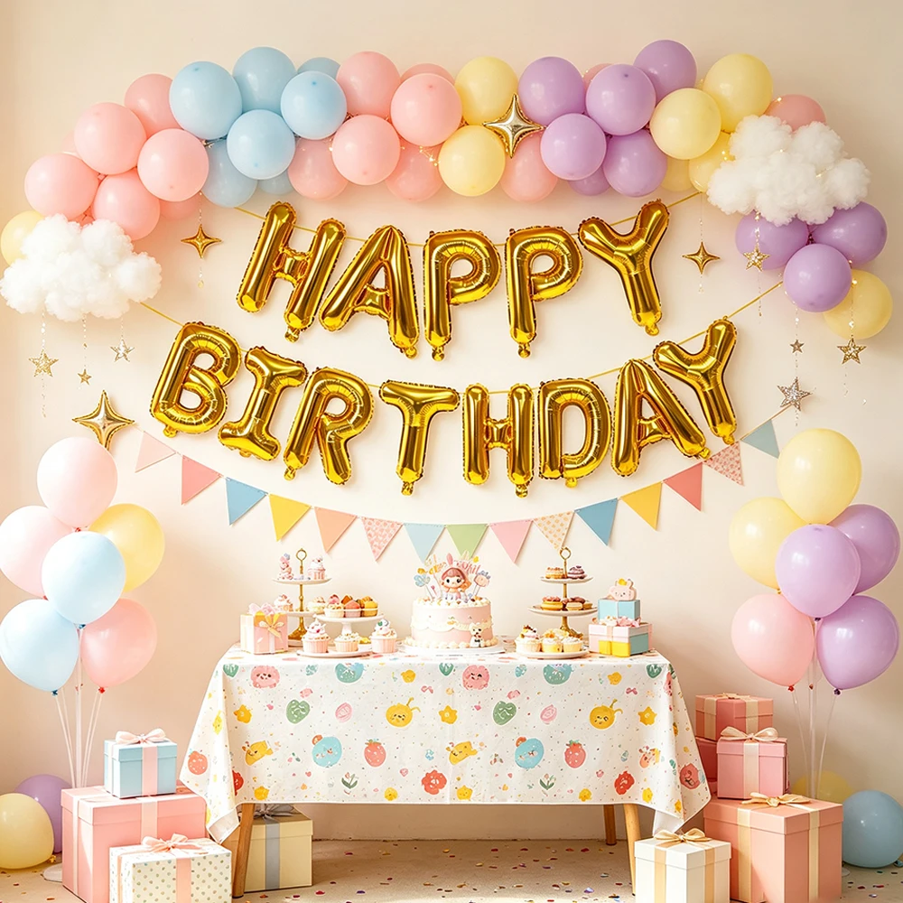Party Banner Gold - Palloncino in Foil Dorato da 16