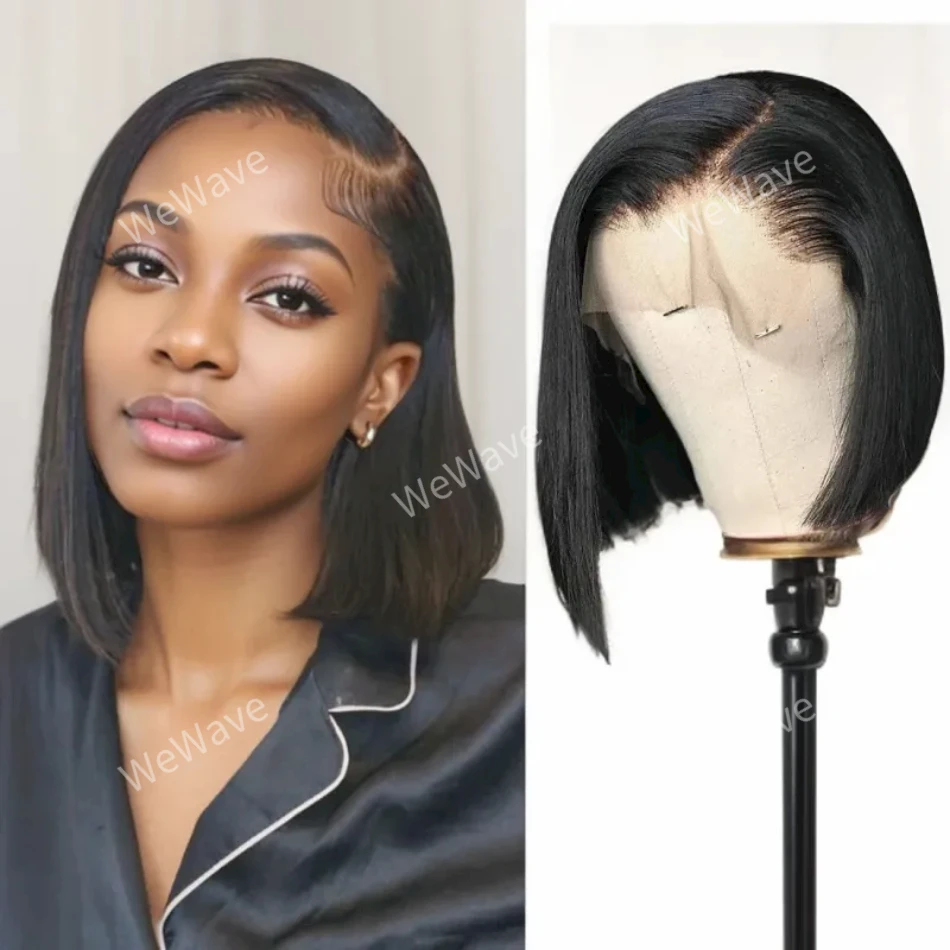 

Hd Transparent Straight Natural 13x6 Lace frontal Bob Wig Glueless 200% Density Human Hair Wigs Wear Go For Women Choice