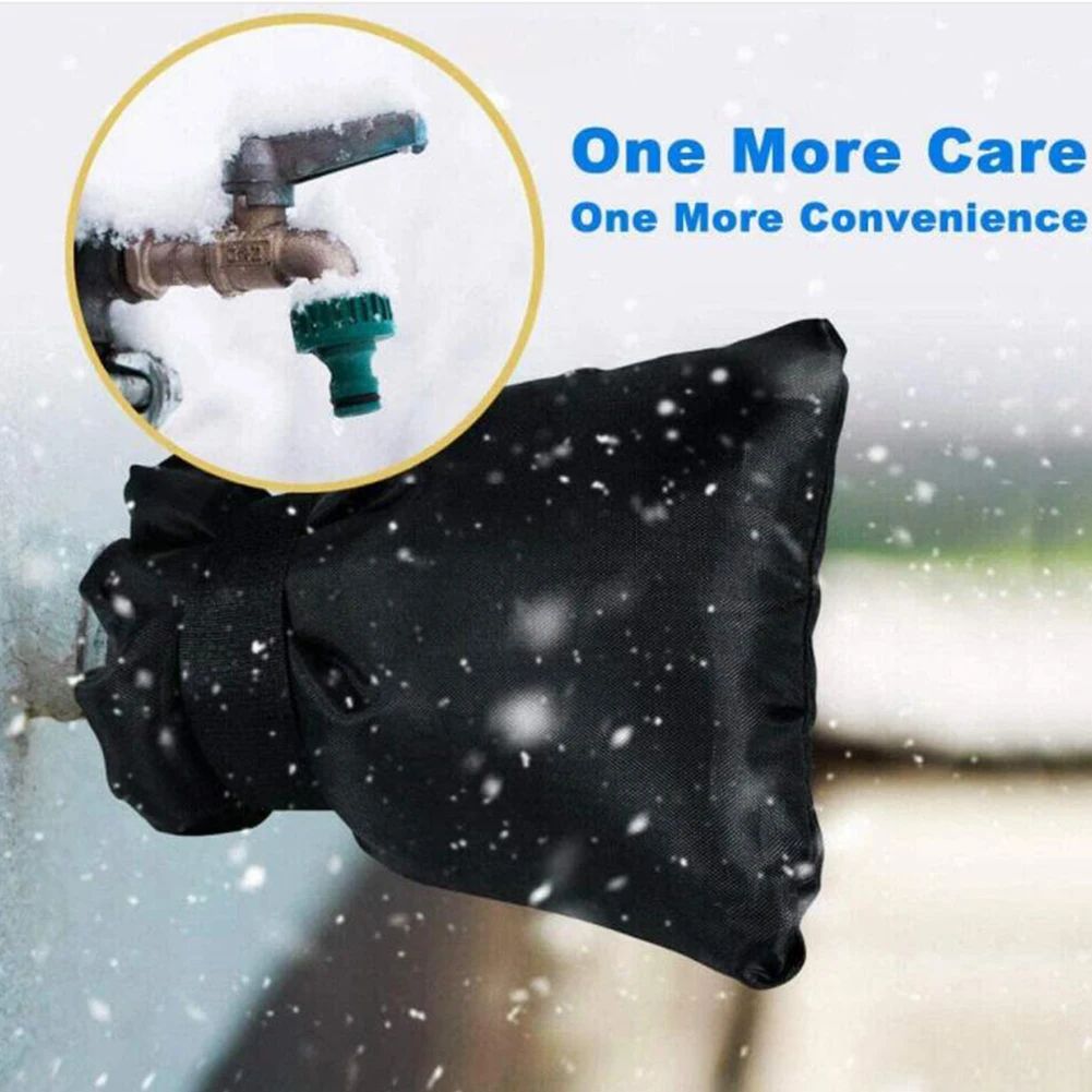 Insulated Outside Tap Cover Winter Frost Protector Outdoor Weather Jacket Garden Faucet Cover Leather Green Black