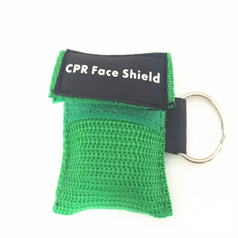 1 PC Disposable First Aid Face Shield Resuscitator Masks Mouth Breath One-way Valve Tool First Aid Survival Tools Keychain