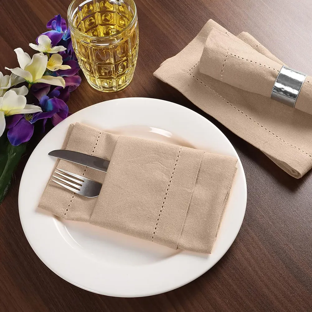 

Premium Cloth Napkins Reusable 20X20 Inch Soft Fabric Table Napkin Washable For Wedding Party Home Restaurant Use