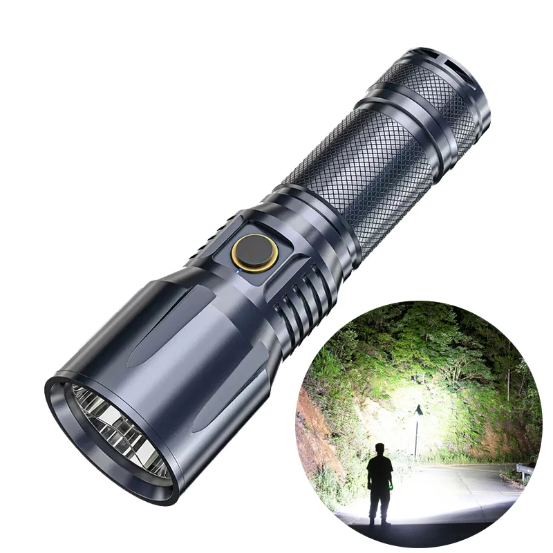 Portable USB C Rechargeable SST40 LED Powerful EDC Tactical Flashlight 26650 Torch Self Defense Fishing Light Camping Lantern