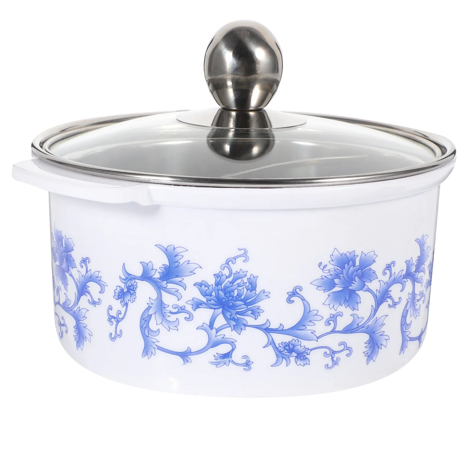 

Элегантная кастрюля-хого из нержавеющей стали с двумя отделениями и крышкой для домашнего приготовления, маленькая, для использования на плите, сервировочная посуда