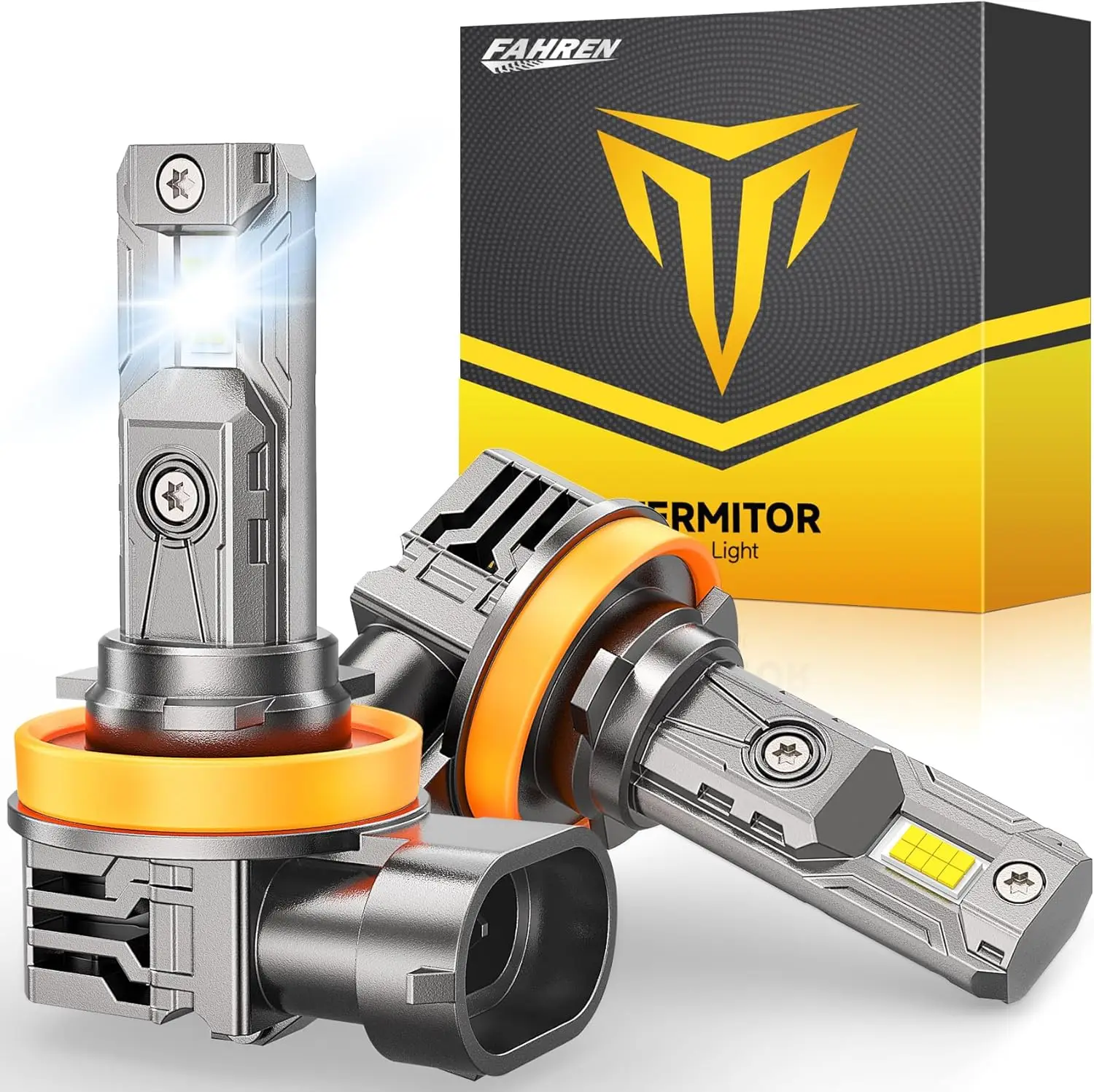 

Светодиодные лампы FAHREN H11, 2 шт., 45000 лм, 6500K, миниатюрные противотуманные фары H11, не требуют адаптера, без полярности, готовы к работе с Canbus