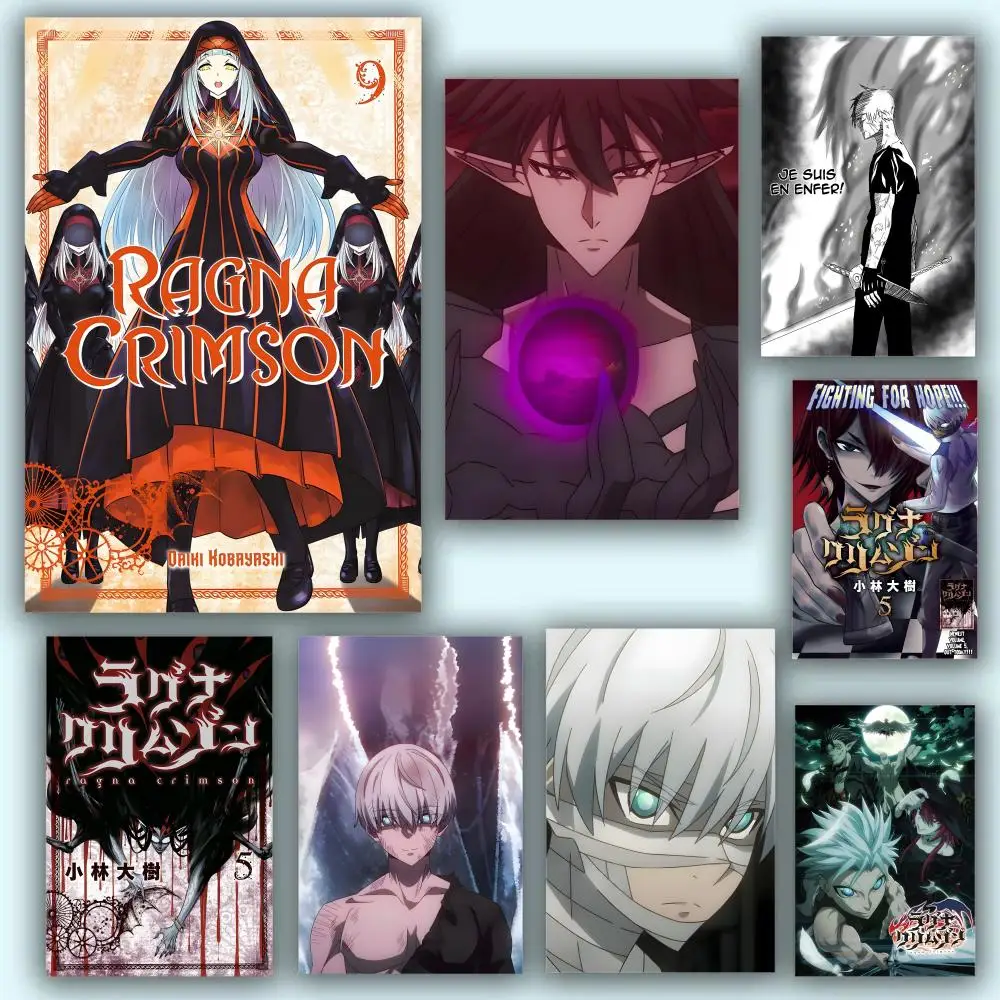 Póster adhesivo de la película Anime Ragna Crimson, arte de pared de PVC HD estético, resistente al agua y al desgaste, para el hogar, Hotel, Bar