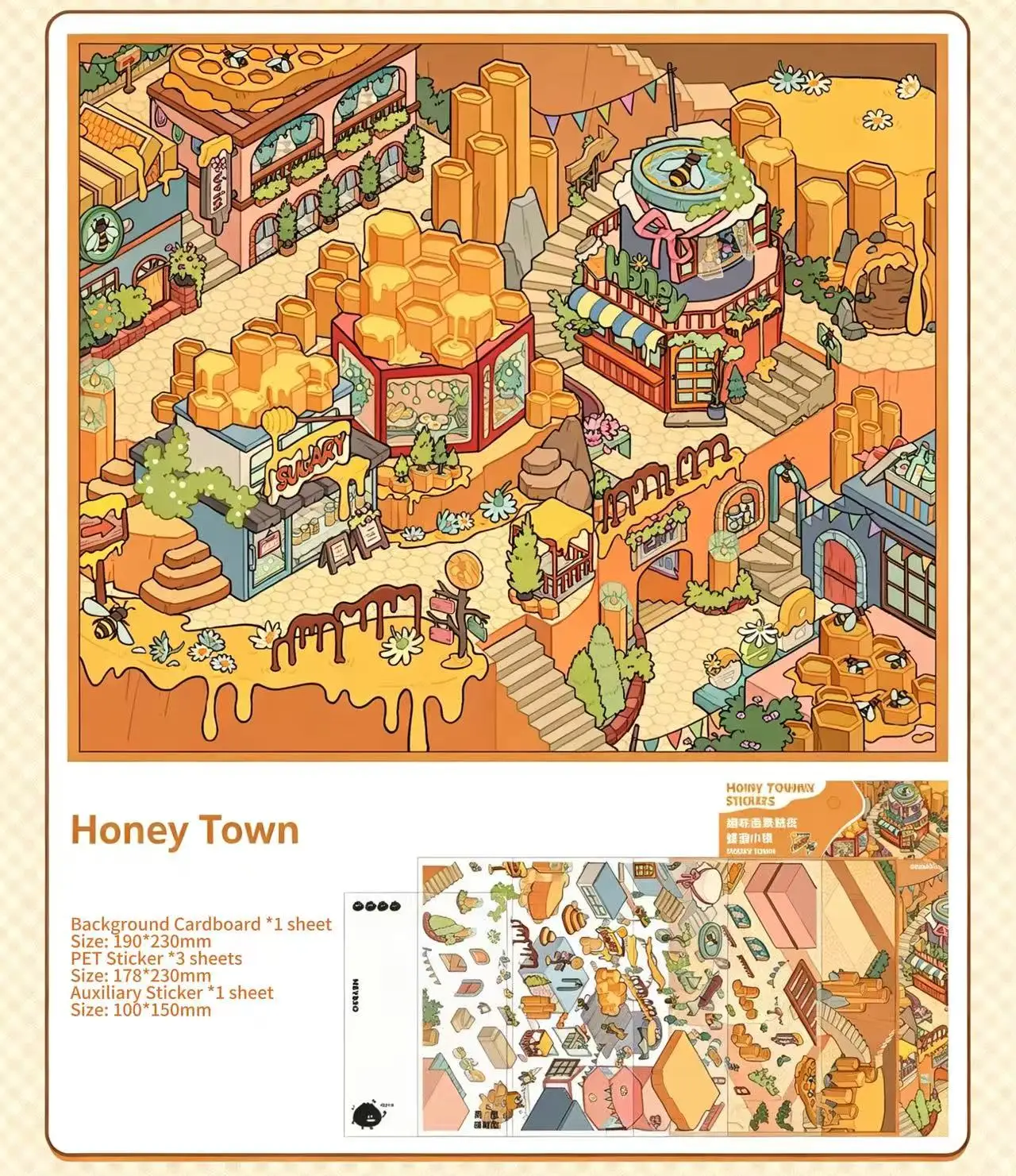 HEYBAO Anniversary Mini Scene Book | Japanese Retro Comic Stickers & Cards, for Journal & Scrapbook Decor
