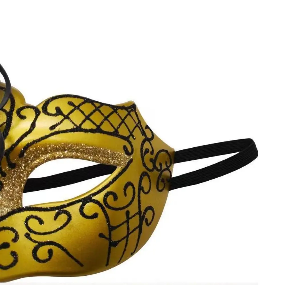Máscara creativa retro de media cara, hermosa máscara con brillo de cristal, máscara colorida novedosa para cosplay, máscara de bailarín fantasma
