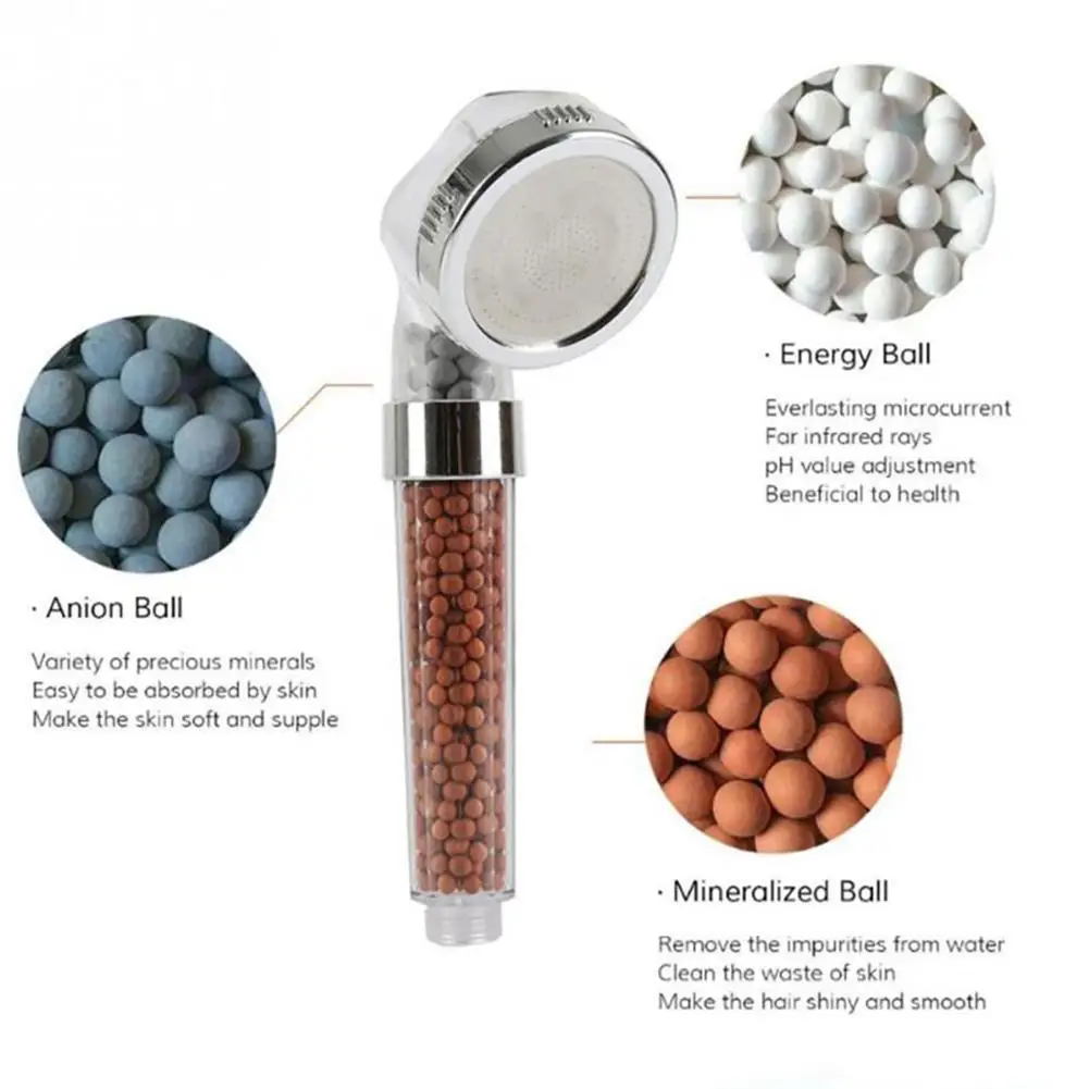 Shower Head Filter Stones Universal Replacement Beads Anion Water Energy Balls Ceramic Negative Mineral Ions Purification Z4W6