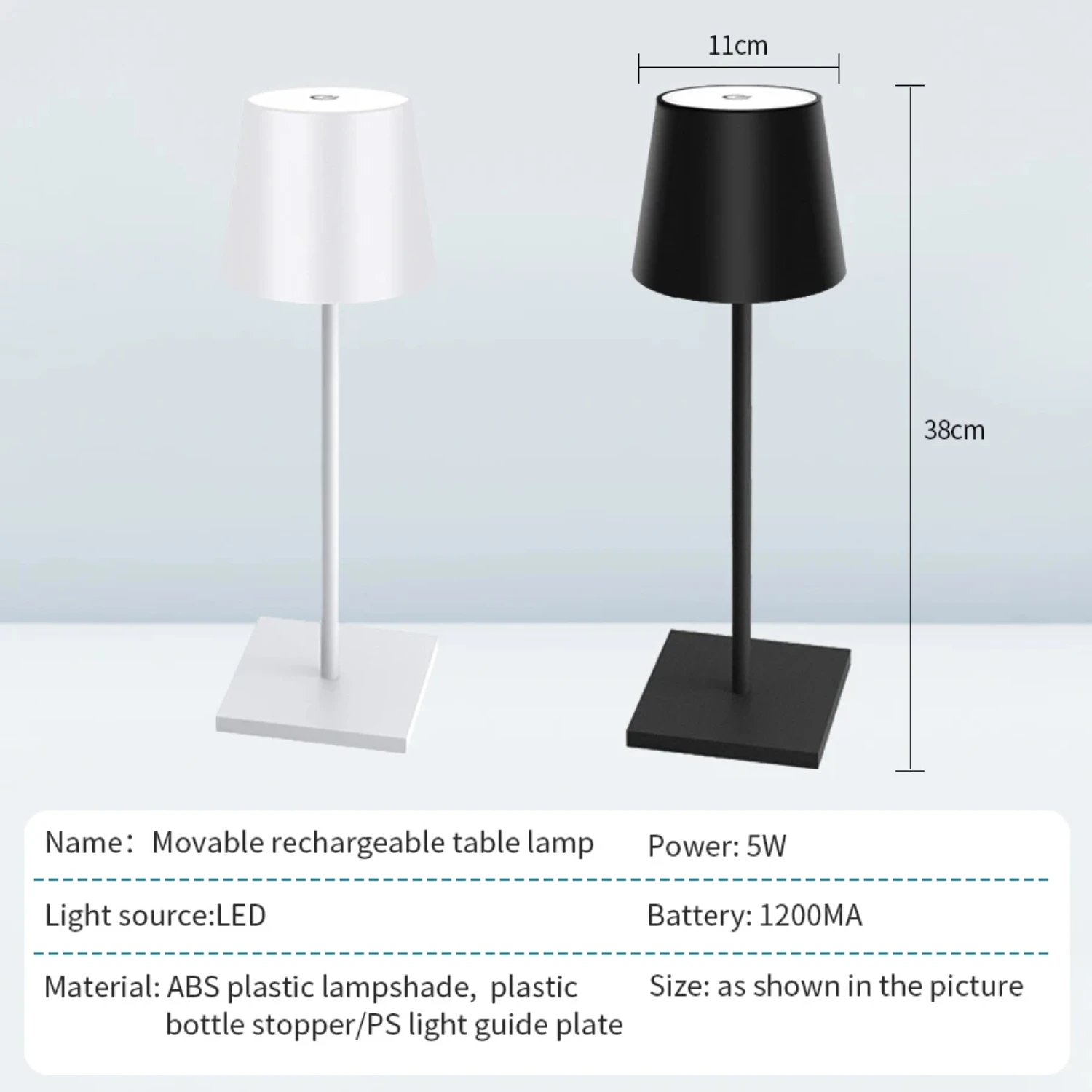 Lampe de table LED sans fil étanche, lampe tactile aste, chambre à coucher, bureau, moderne