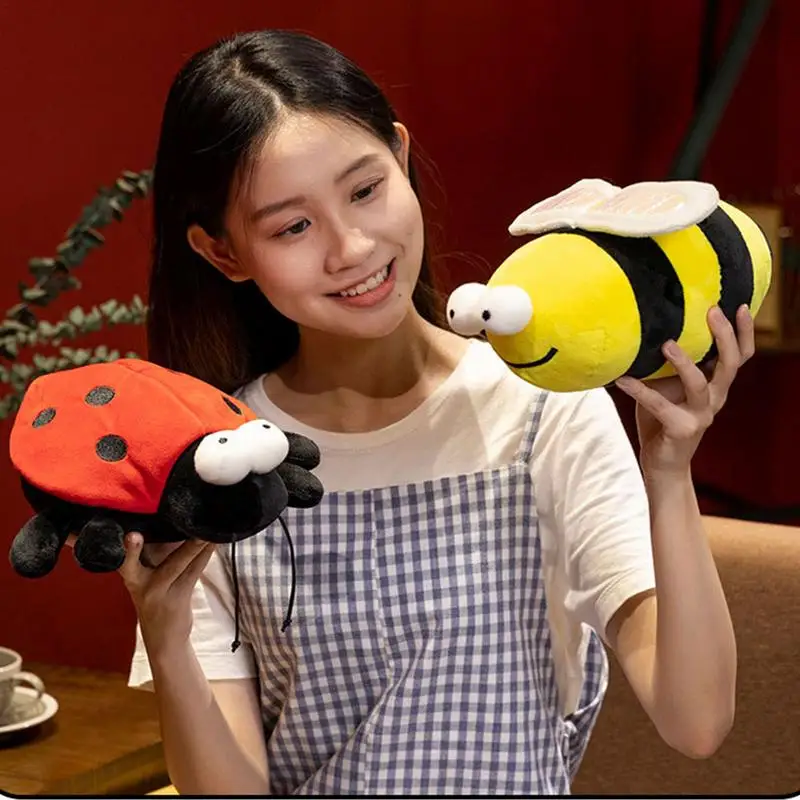 Pszczoła Pluszowa zabawka Zwierzę Kreskówka Wypchana lalka Zwierzęta Plushie Little Bee Doll Śliczna biedronka Pluszowa zabawka dla dzieci Prezenty świąteczne