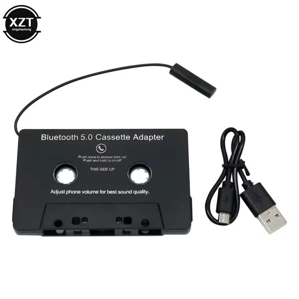 Récepteur de cassette Bluetooth 5.0, adaptateur Audio à bande, lecteur de bureau à bande pour écouter de la musique du téléphone portable et de la voix de voiture, mains libres