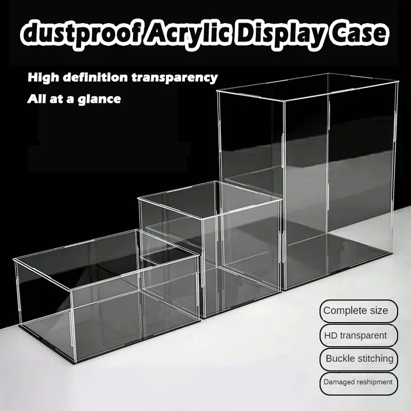 Multi SizeTransparent Acrylic Display Box Model Display Cabinet Dustproof Doll Figure Blind Box Protection Storage Rack Showcase