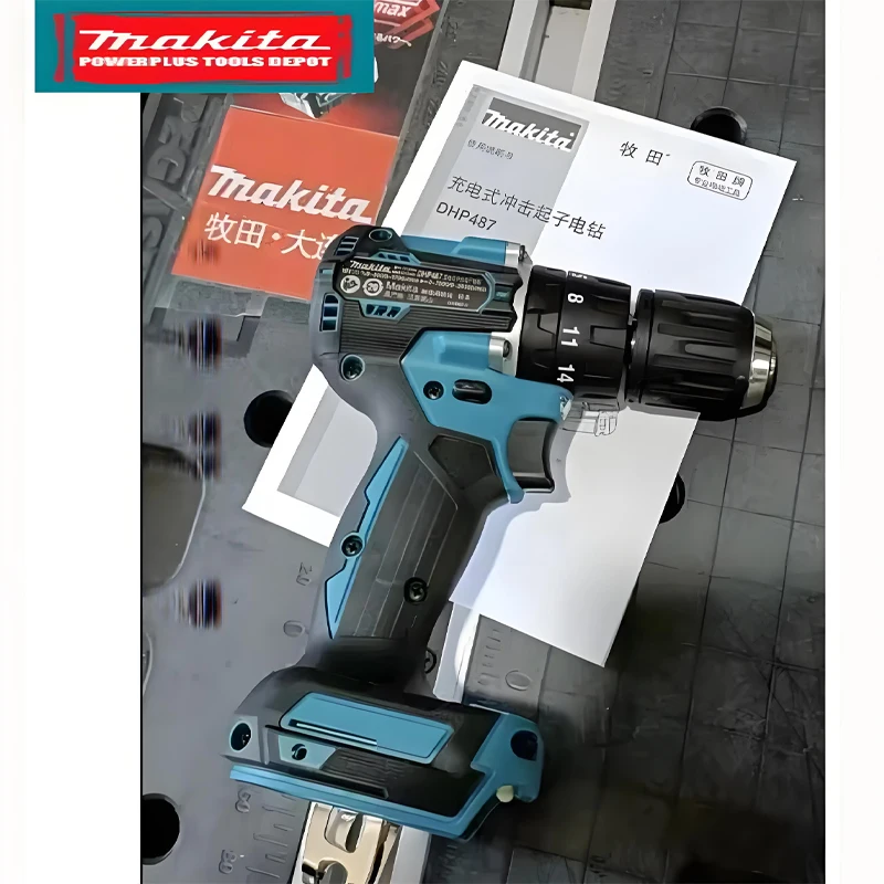 

100% brand new Original Makita DHP487 Cordless Driver Drill Brushless Electric Impact Screwdriver 18V Rechargeable Power Tool