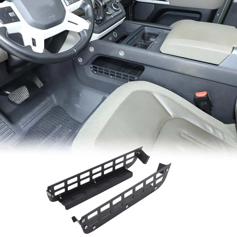 

For Land Rover Defender 90 110 130 2020-2025 Car Central Control Lower Storage Partition Carbon Steel+Aluminum Alloy Car Parts