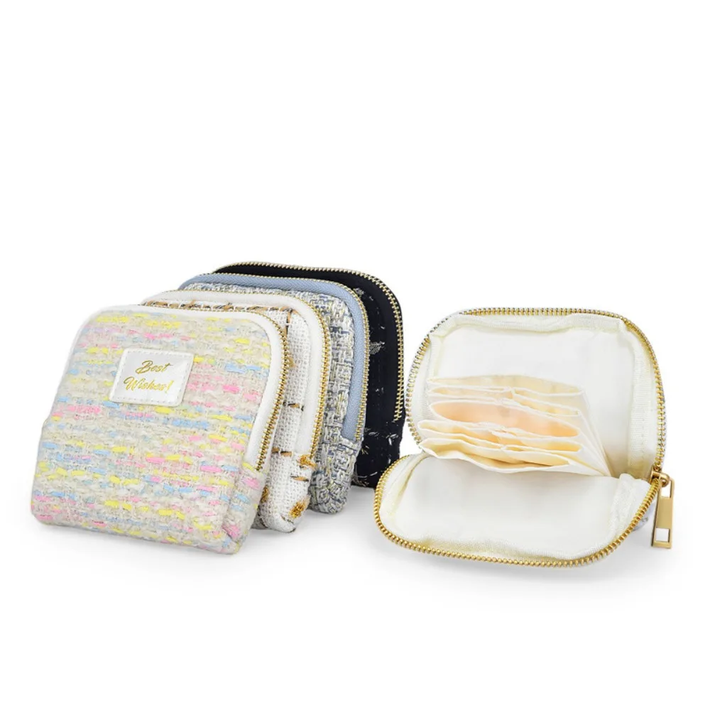 

Elegant Exquisite Jewelry Storage Bag Ring Pendant Bracelet Zipper Jewelry Bag Large Size Portable Jewelry Organizer Gift