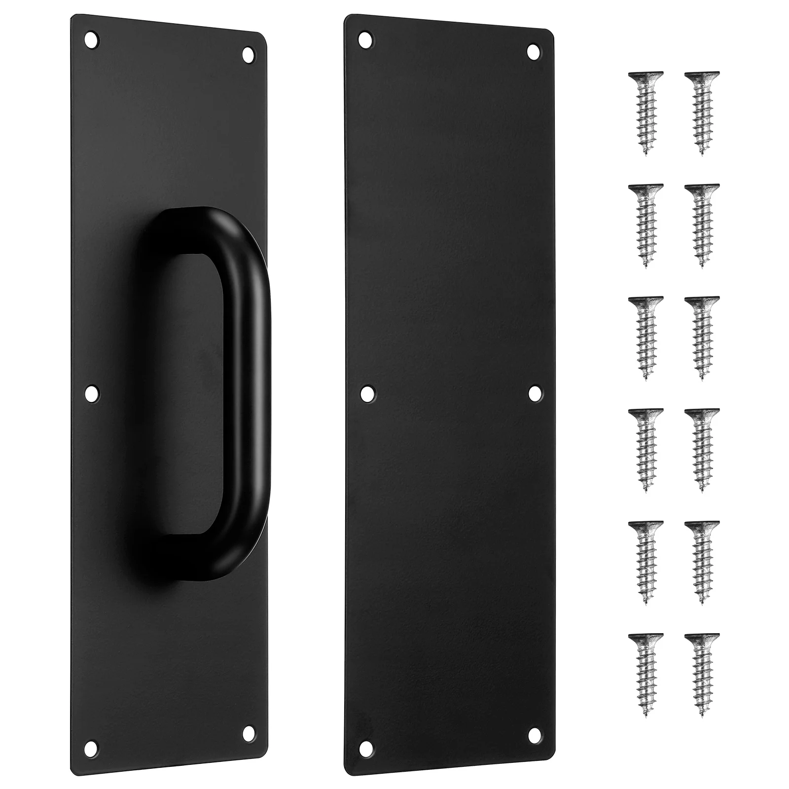 

Stainless Steel 304 Sliding Door Handle Black Screws Cabinet Commercial Wooden Composite Push Pull Door Accessory