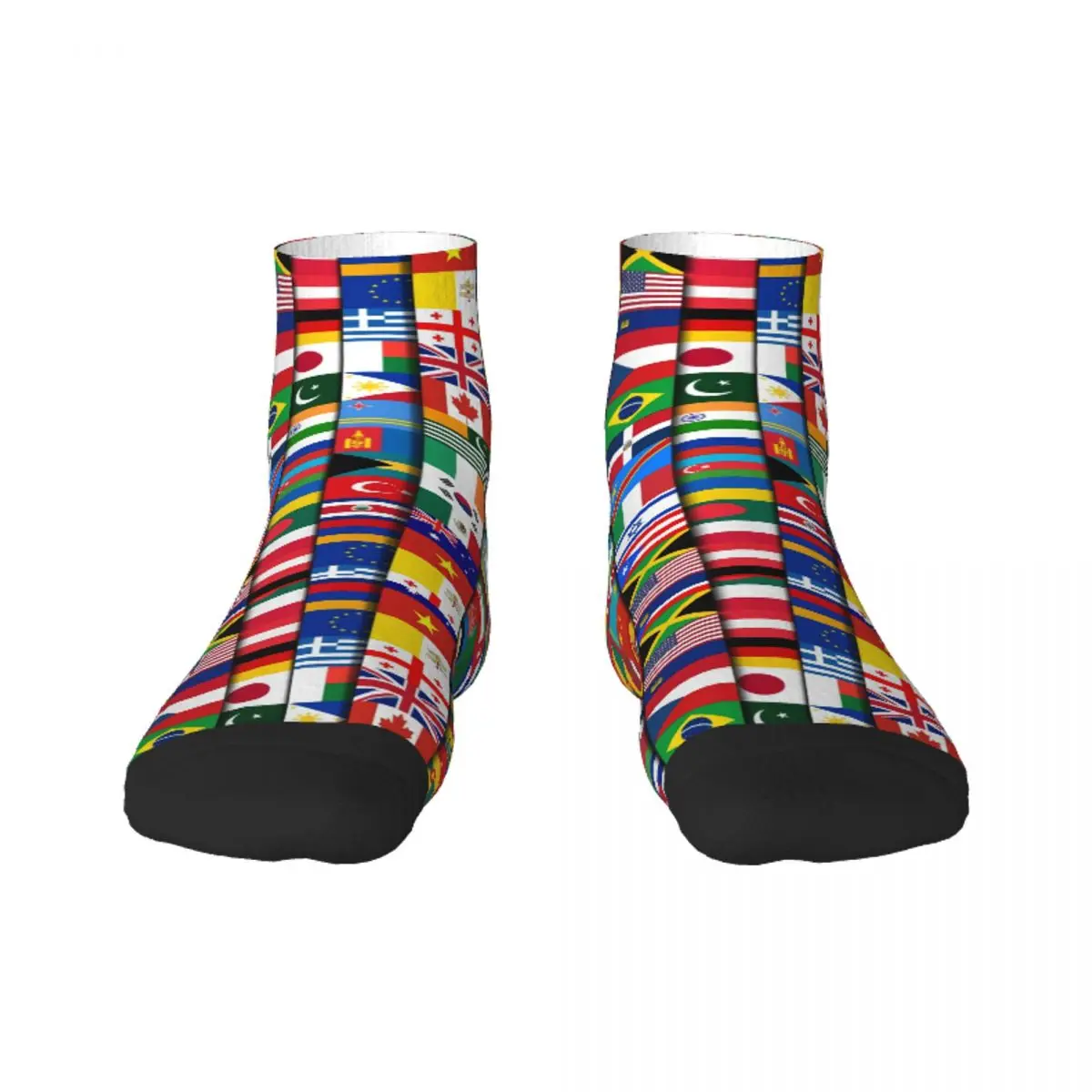 

60 Flags Of The Countries Of The World Men's Crew Socks Fashion International Gift Spring Summer Autumn Winter Dress Socks