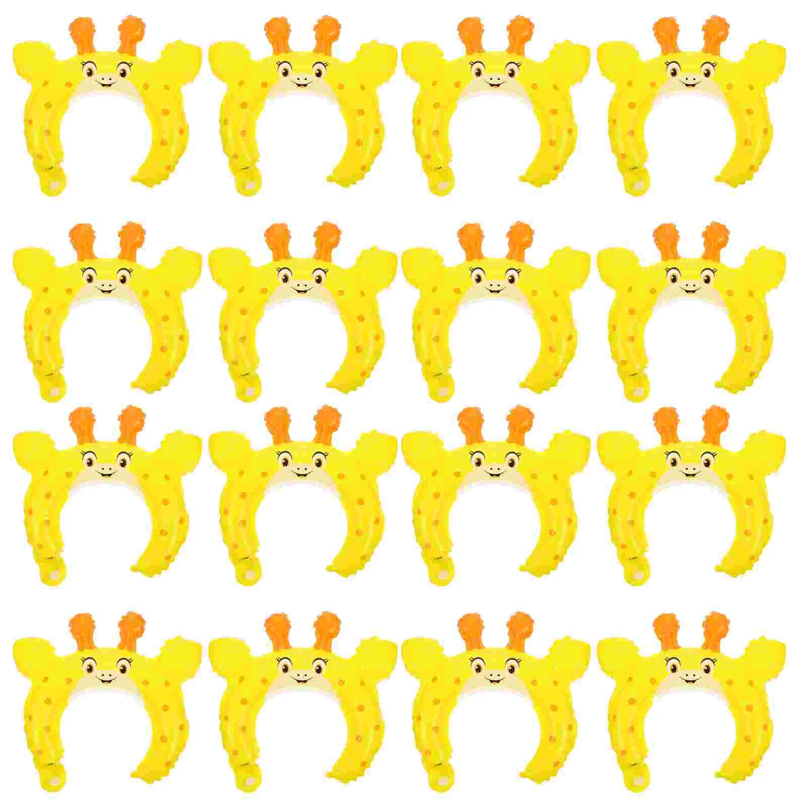 

50 Pcs Balloons Headband Aluminum Film Party Ornament Inflatable Animal Cartoon 40X30CM Headbands Headwear Yellow Child