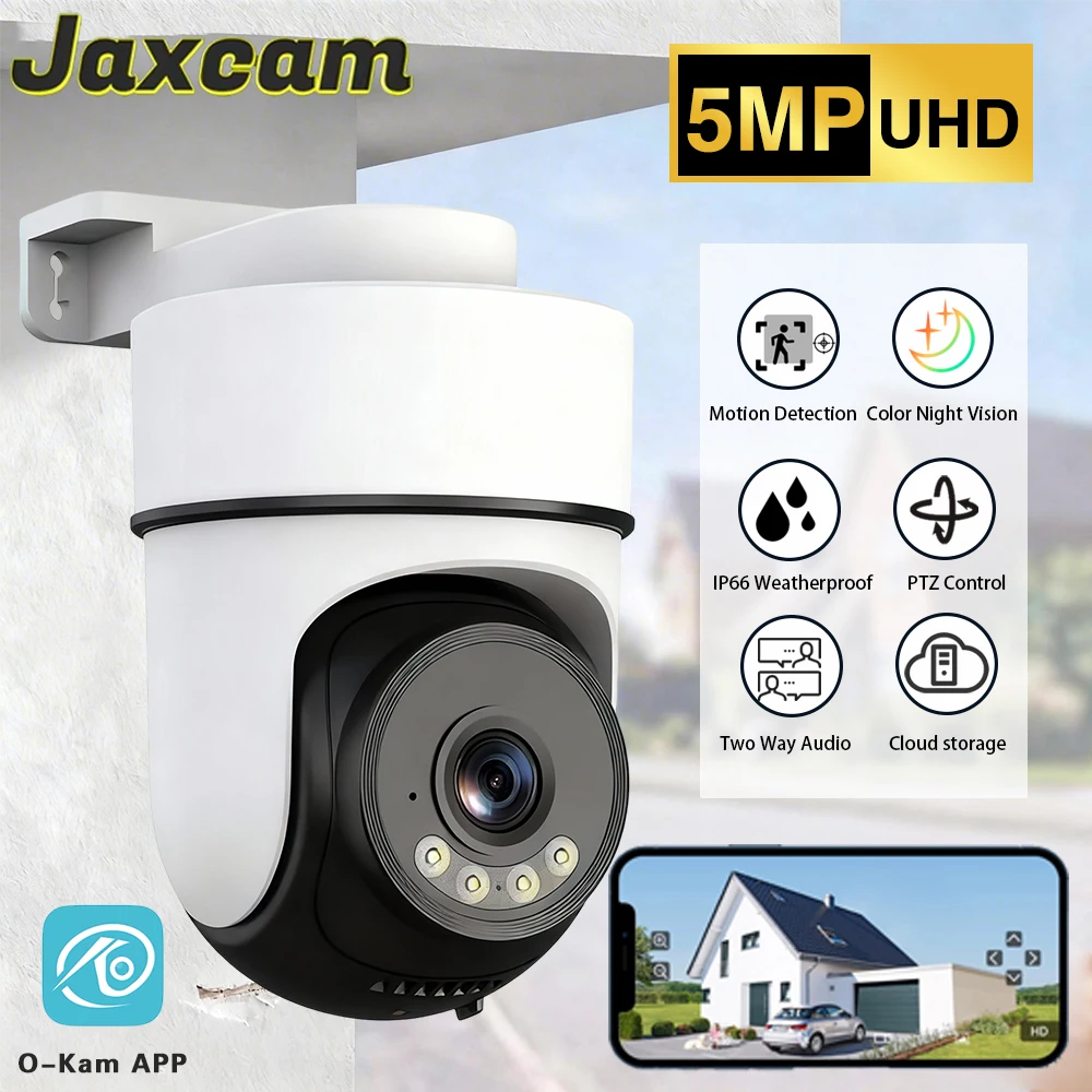 

Умная IP-камера OKAM PRO APP с Wi-Fi 5G, HD 5 МП, PTZ, цветным ночным видением, двусторонней связью, отслеживанием движения и ИИ