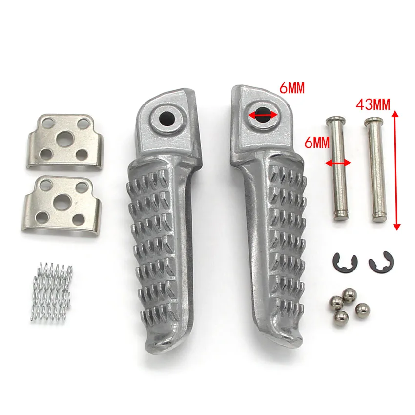 Motorcycle Rear Footrest Foot Pegs Pedals For Kawasaki Z900RS Z750 ER650 ER6N ZR1000 Z1000 ZR800 Z800 ZR900 Z900 34028-1480  6mm